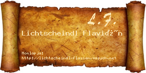Lichtscheindl Flavián névjegykártya